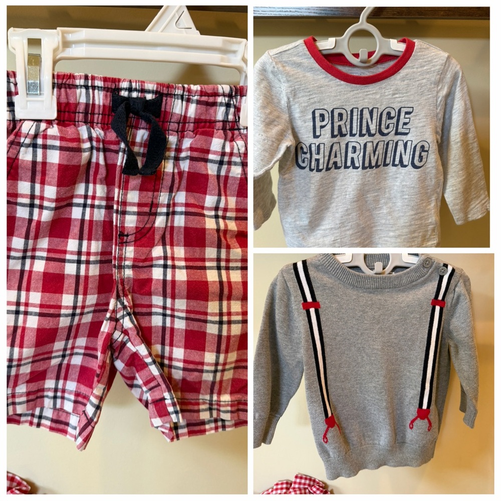 Gymboree/ Old Navy Toddler Boys PRINCE CHARMING Tops and Shorts Bundle